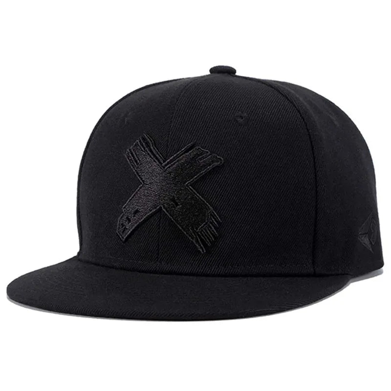 Fashion And Simple New Flat brimmed Hat X Embroidered HipHop Baseball Hat