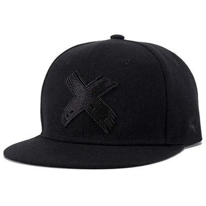 Fashion And Simple New Flat brimmed Hat X Embroidered HipHop Baseball Hat