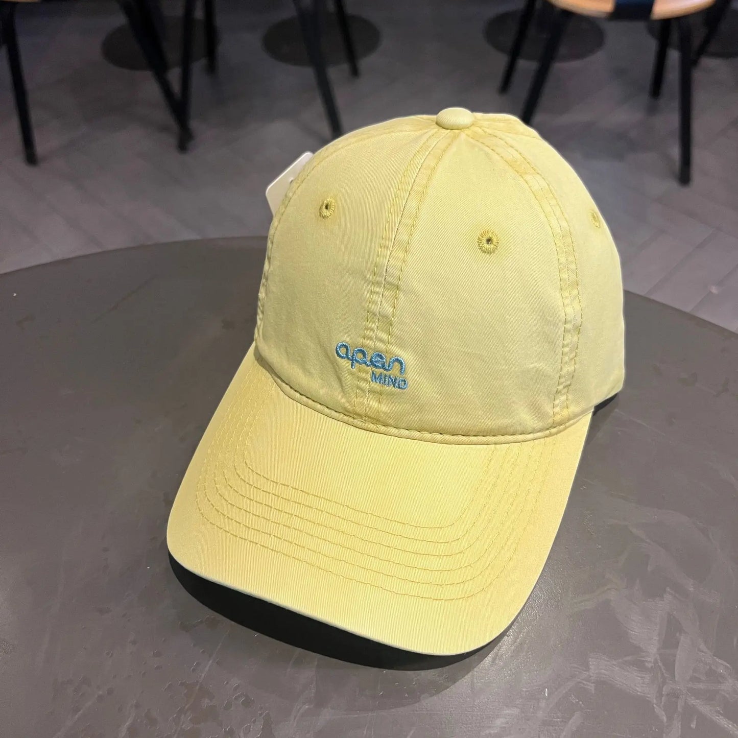 Women Embroidery Letter Baseball Cap Solid Color Cotton Peaked Hat
