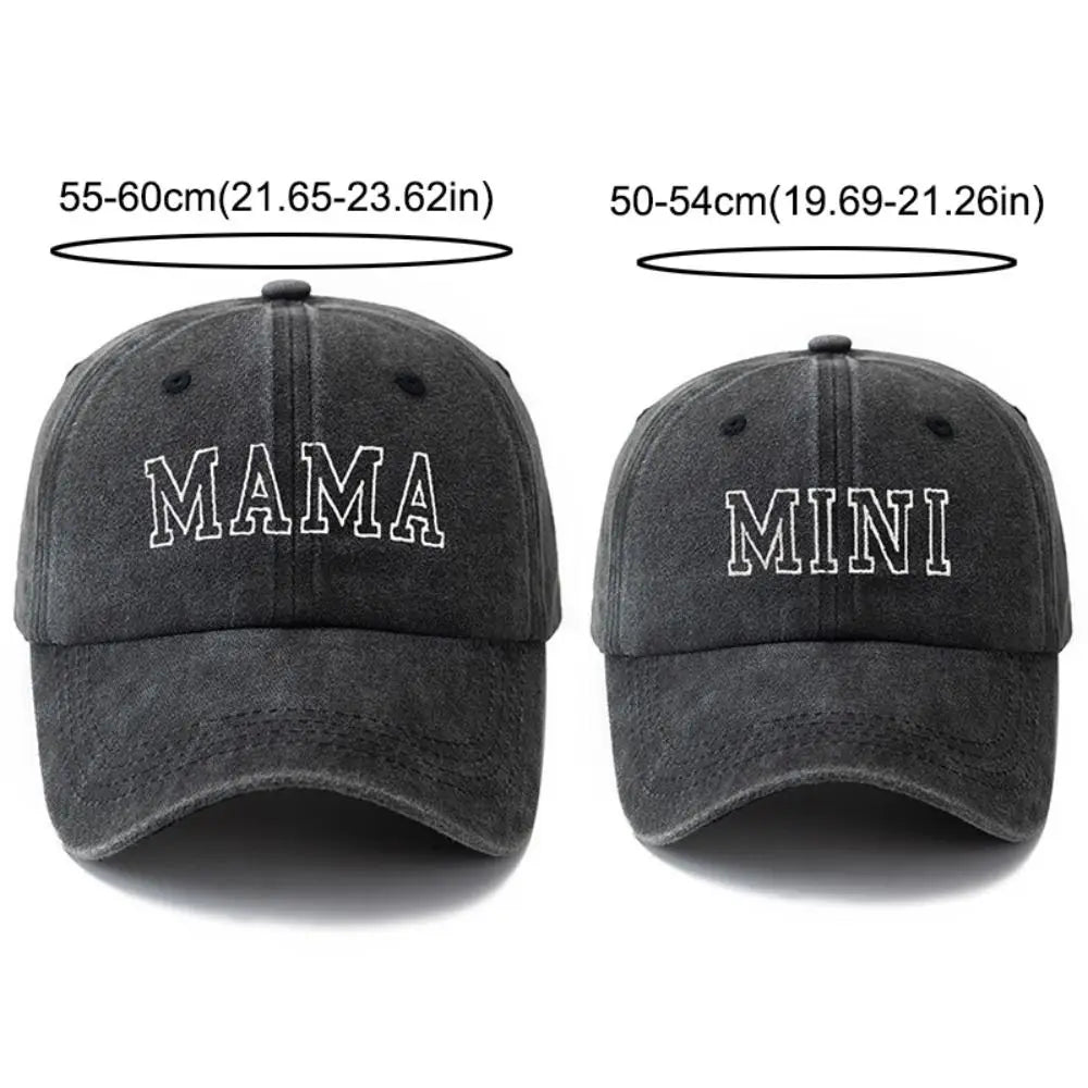 MAMA MINI Embroidery Caps Vintage Adjustable Baseball Cap