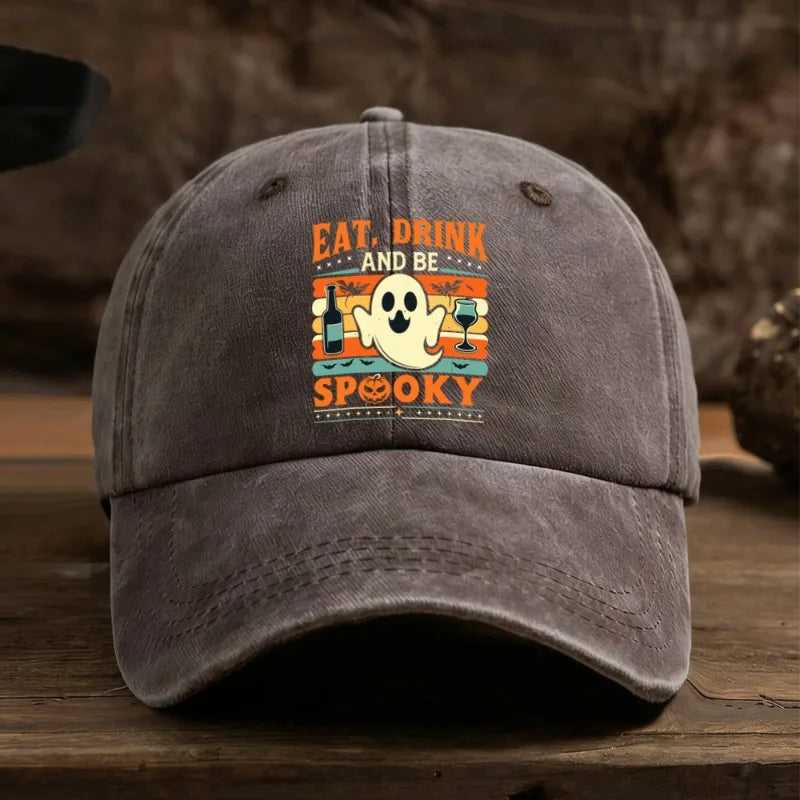 Halloween Ghost Graphic Baseball Cap