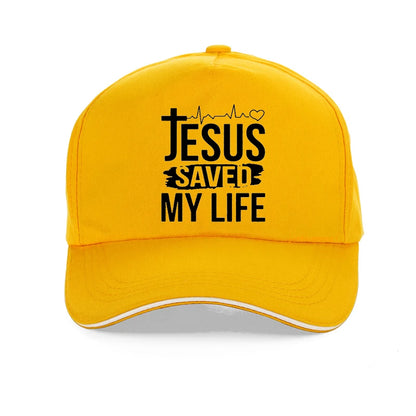 Summer Hat Printed Jesus Saved My Life Baseball Cap