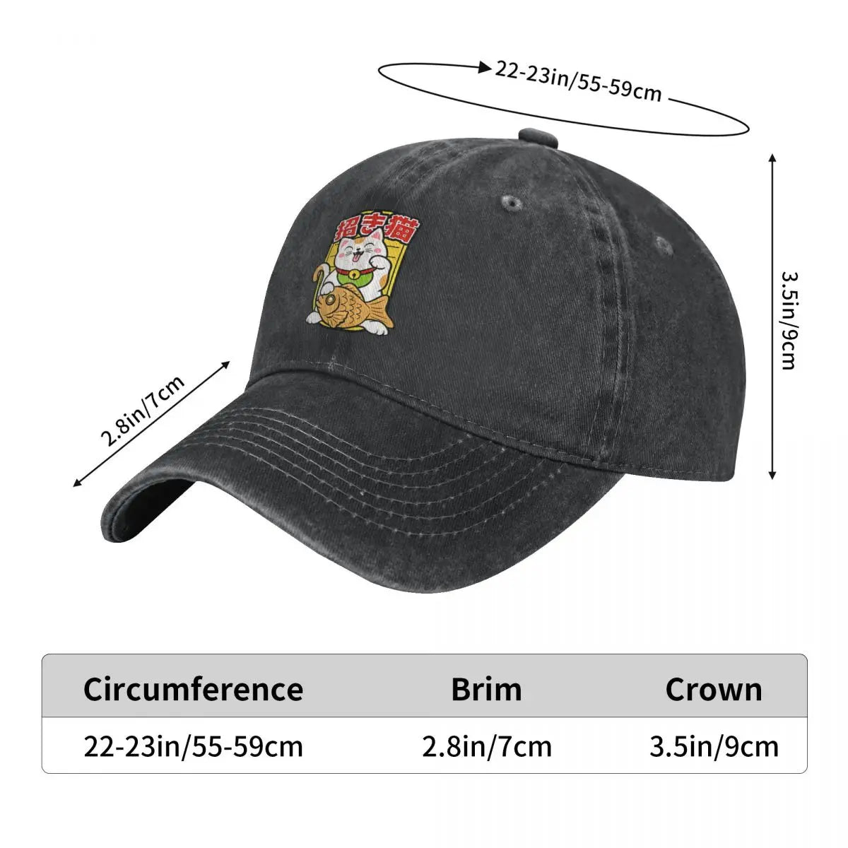Maneki Neko Taiyaki Baseball Cap