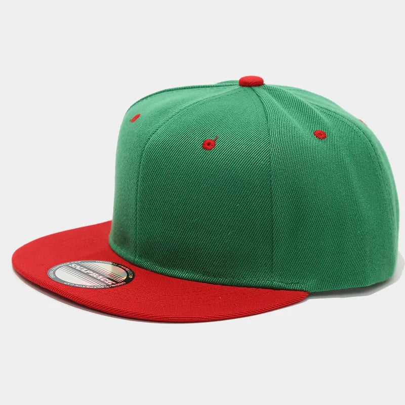 Two-Color Block Hip-Hop Cap Snapback Cap For Men And Women