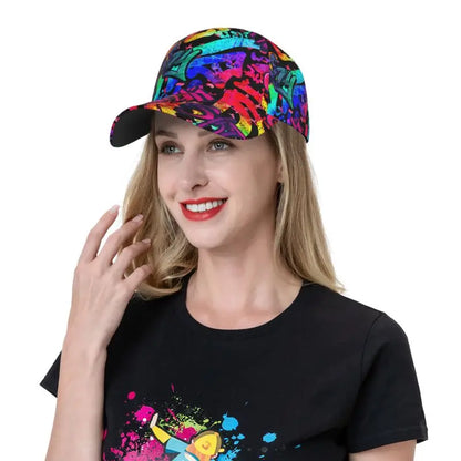 Custom Graffiti Art Print Baseball Cap Graffiti Doodle Sport Sun Caps For Men Women
