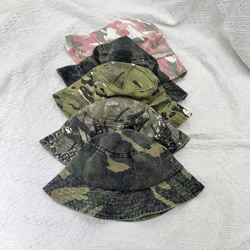 Japanese Tooling Camouflage Outdoor Mountaineering Sun Protection Bucket Hat