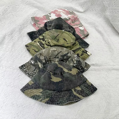 Japanese Tooling Camouflage Outdoor Mountaineering Sun Protection Bucket Hat