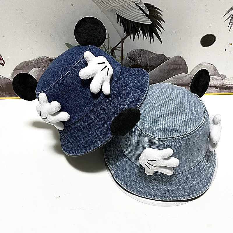 New Creative Cartoon Face Covering Bucket Hat For Women Girls