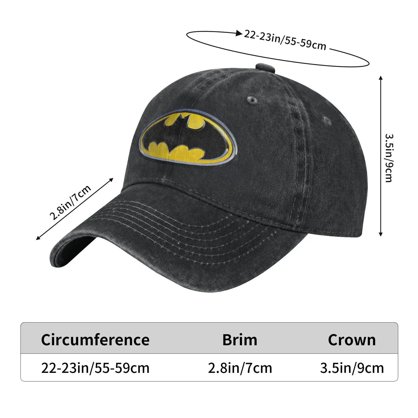 Batman Symbol Classic Logo Men Women Baseball Cap