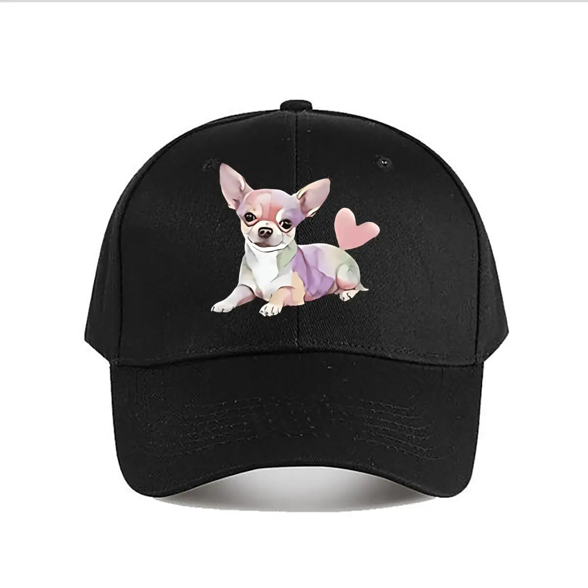 Colorful Chihuahua Heart Tail Baseball Cap