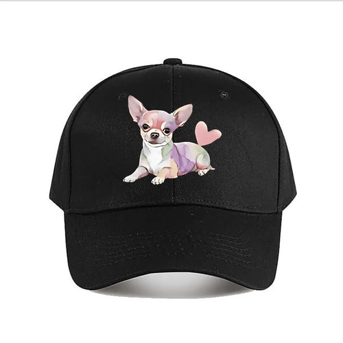 Colorful Chihuahua Heart Tail Baseball Cap