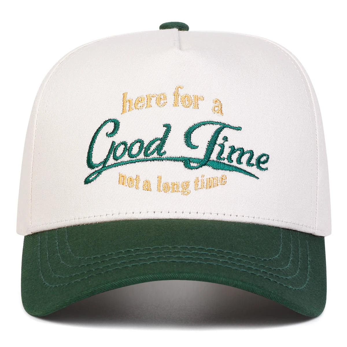Unisex GOOD TIME Letter Embroidery Baseball Caps