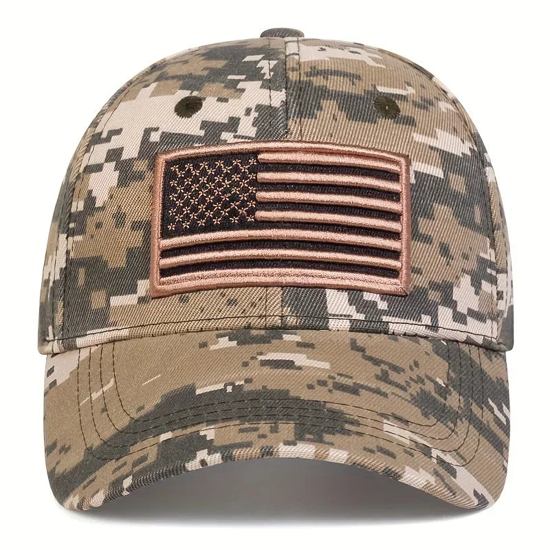 Unisex US Flag Embroidery Baseball Caps Spring Autumn Outdoor
