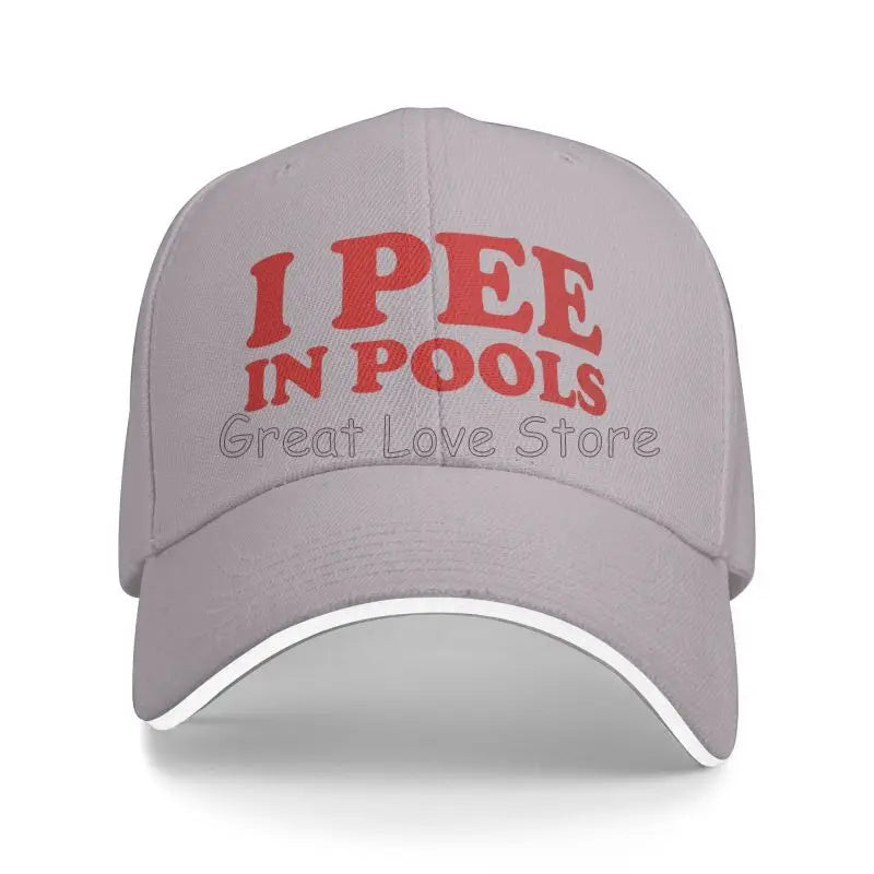 I Pee in Pools Funny Sandwich Baseball Cap For Men & Women