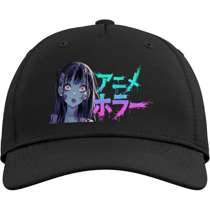 Horror Anime Waifu Girl Japanese Creepy Zombie Graphic Adjustable Baseball Hat