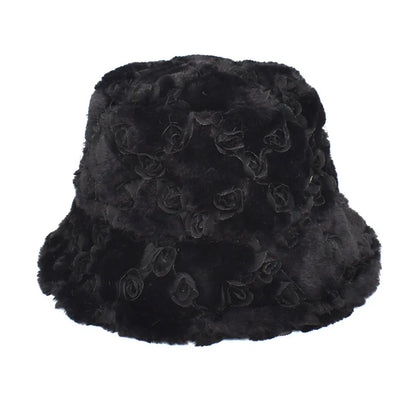 Winter Bucket Hat Women's Fashion Leopard Panama Warm Hat For Women