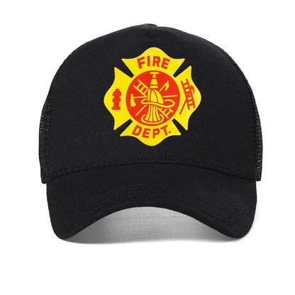 Fire Dept Badge Men Baseball Cap