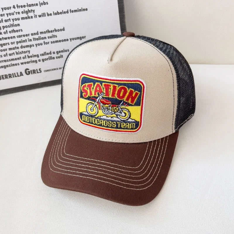 American Retro Baseball Cap Mesh Breathable UPF50+