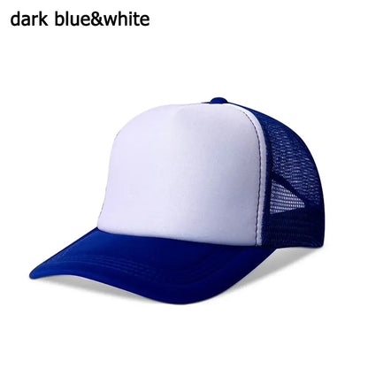 Unisex Plain Baseball Cap Fashion Adjustable Trucker Baseball Cap Men Women