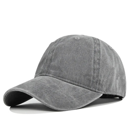 Retro Washed Cotton Baseball Cap Men