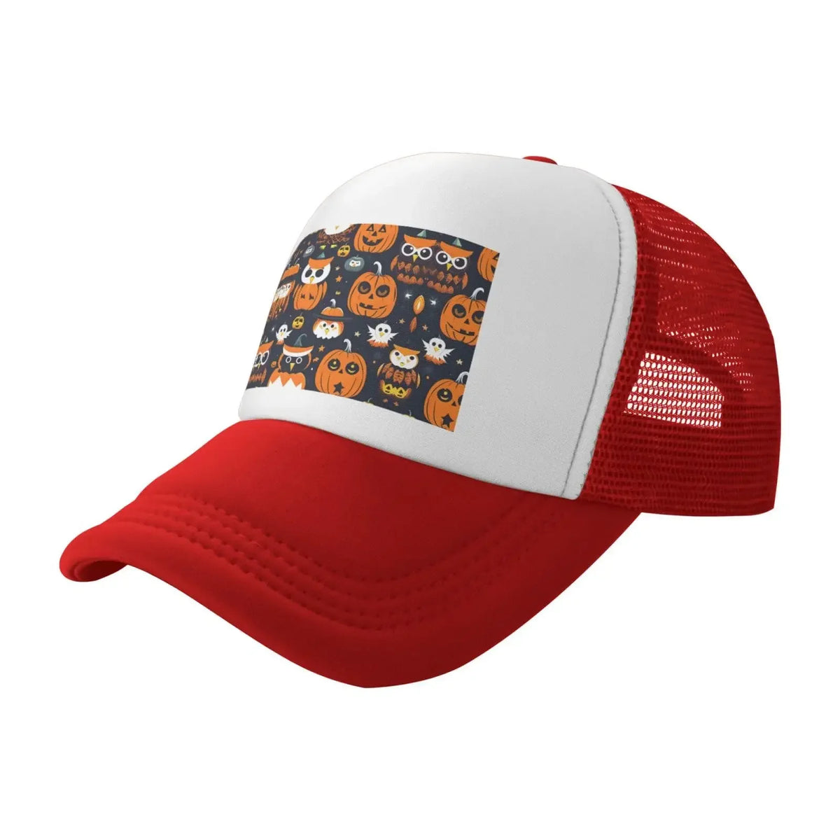New Halloween Owl Ghost Pumpkin Mesh Baseball Cap