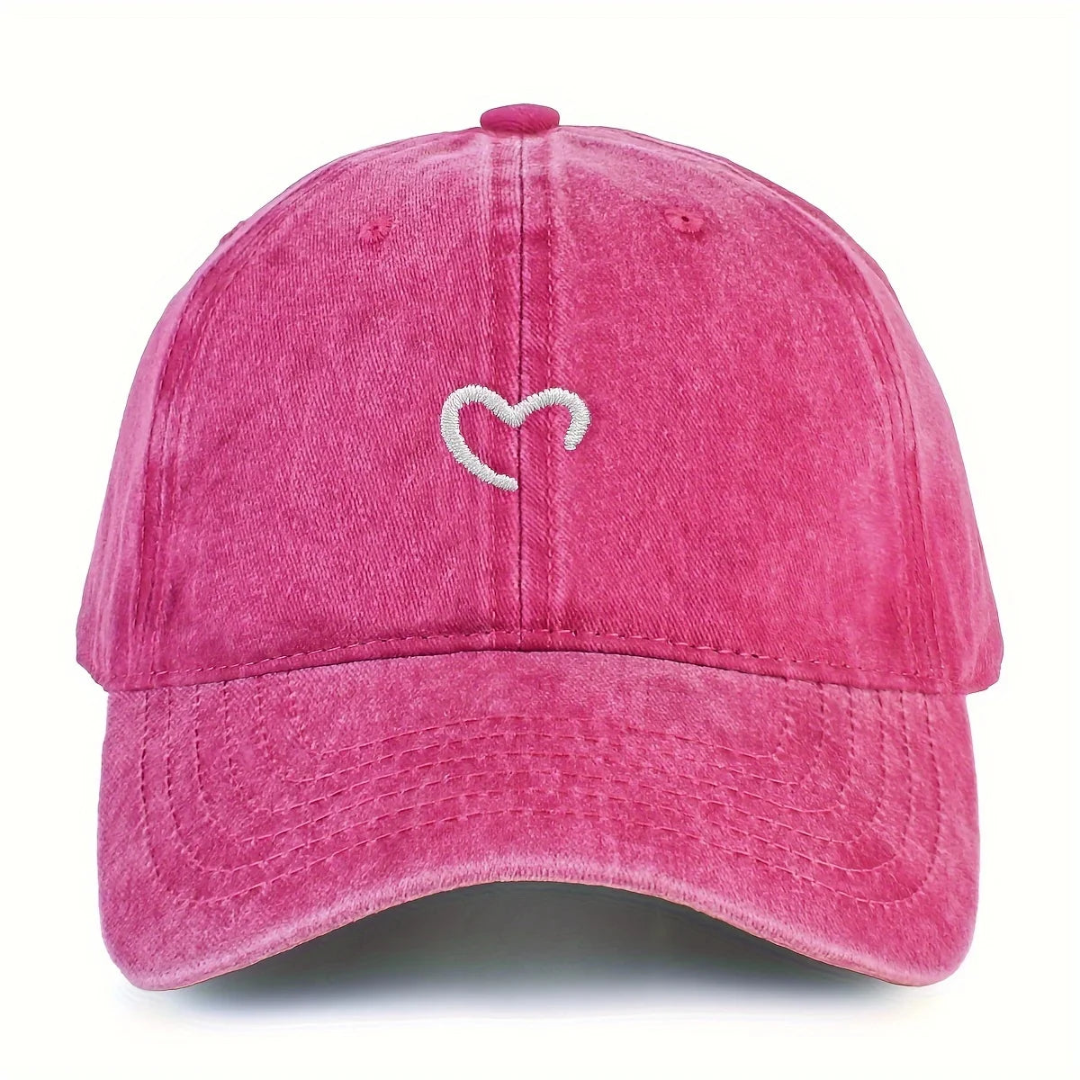 Women's Heart-Shaped Embroidered Baseball Cap