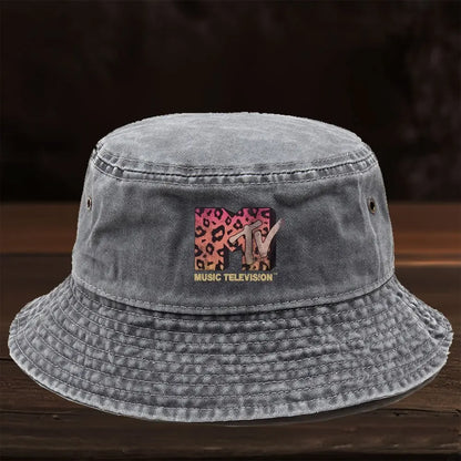 Fashionable "MTV" Print Fisherman Hat Bucket Hat