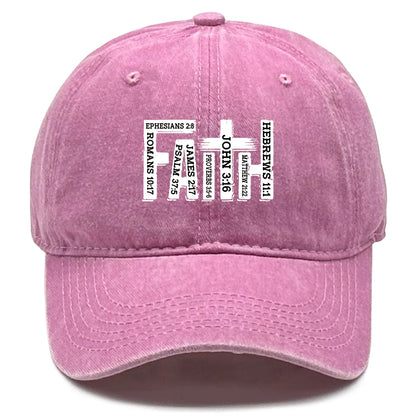 Baseball Cap Black White FAITH