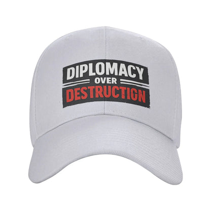 Diplomacy Over Destruction No War With Iran Stop War Baseball Cap