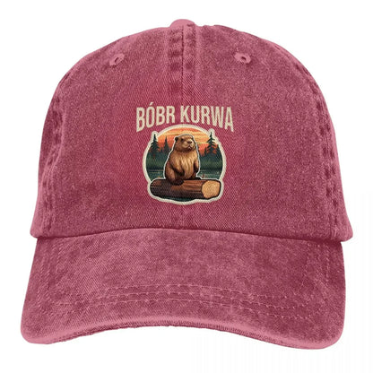 Bobr Kurwa Bober Beaver Bobr Baseball Cap Vintage Baseball Hats Men