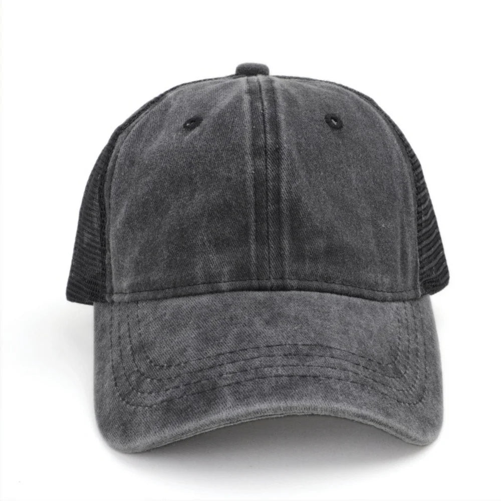 Washed Baseball Cap Outdoor Mesh Cap Sports Fashion