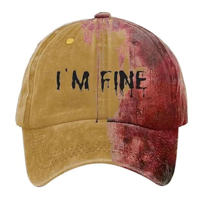 Trendy 3D Printed Halloween Hat Tie-Dye Horror Baseball Hat