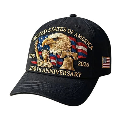 US 250th Anniversary Hat United States Eagle Printed Cotton Baseball Caps