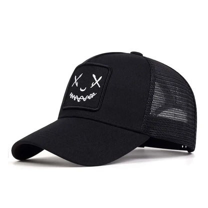Men Women Smile Face Embroidery Baseball Caps