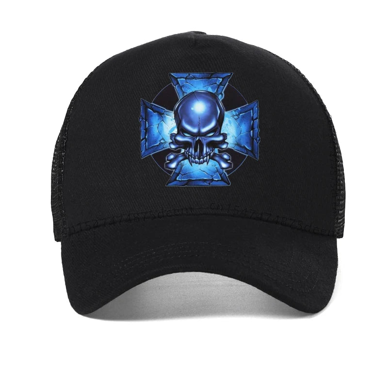 Malta Cross Skull Rider Baseball Cap