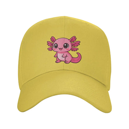 Cute Kawaii Pink Axolotl for Axolotl Lovers Casual Baseball Cap