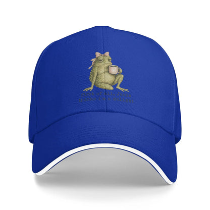 First of All Jesus Thinks I'm A Delight Frog Meme Baseball Caps