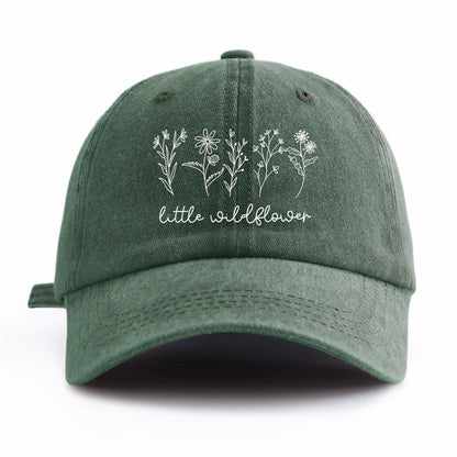 Wild Flowers Print Washed Baseball Cap For Adults