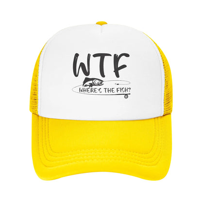 WTF Where's The Fish Print Baseball Cap For Men Women