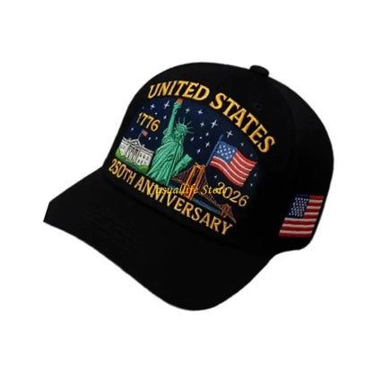 American Anniversary Hat Breathable Baseball Cap Lightweight Fabric