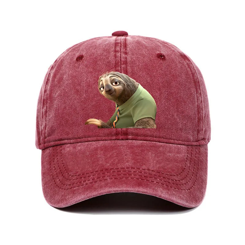 Disney Zootopia Cartoon Anime Retro Print Baseball Cap Judy Nick Sun Hat