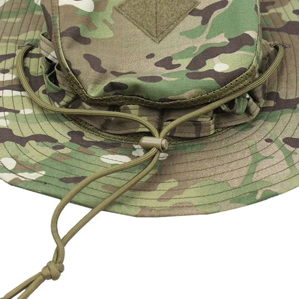 New Tactical Camouflage Bucket Hat Wide Brim Hat Men