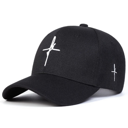 Unisex Personality Cross Embroidery Baseball Caps