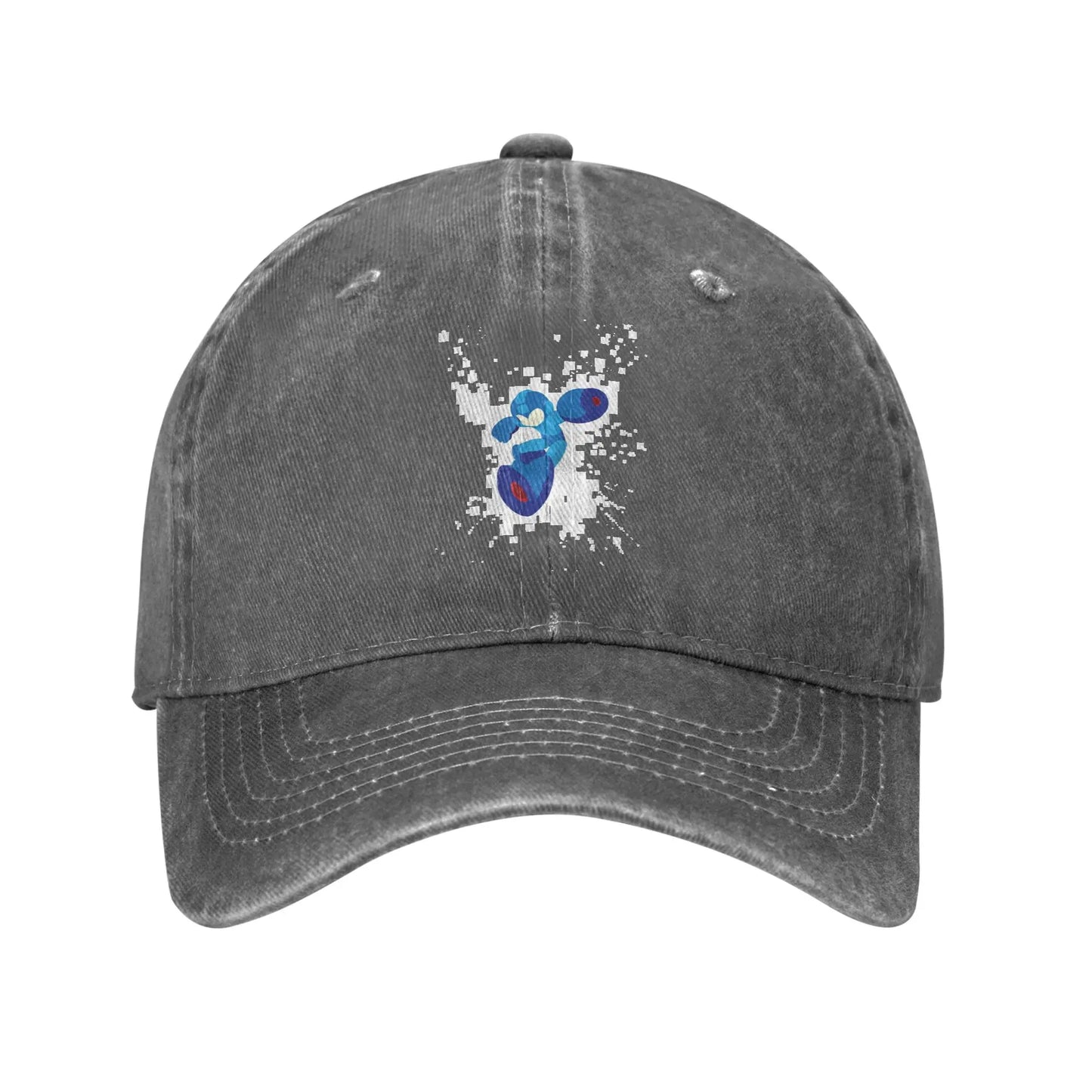 Megaman Pixel Jump Men Women Baseball Caps