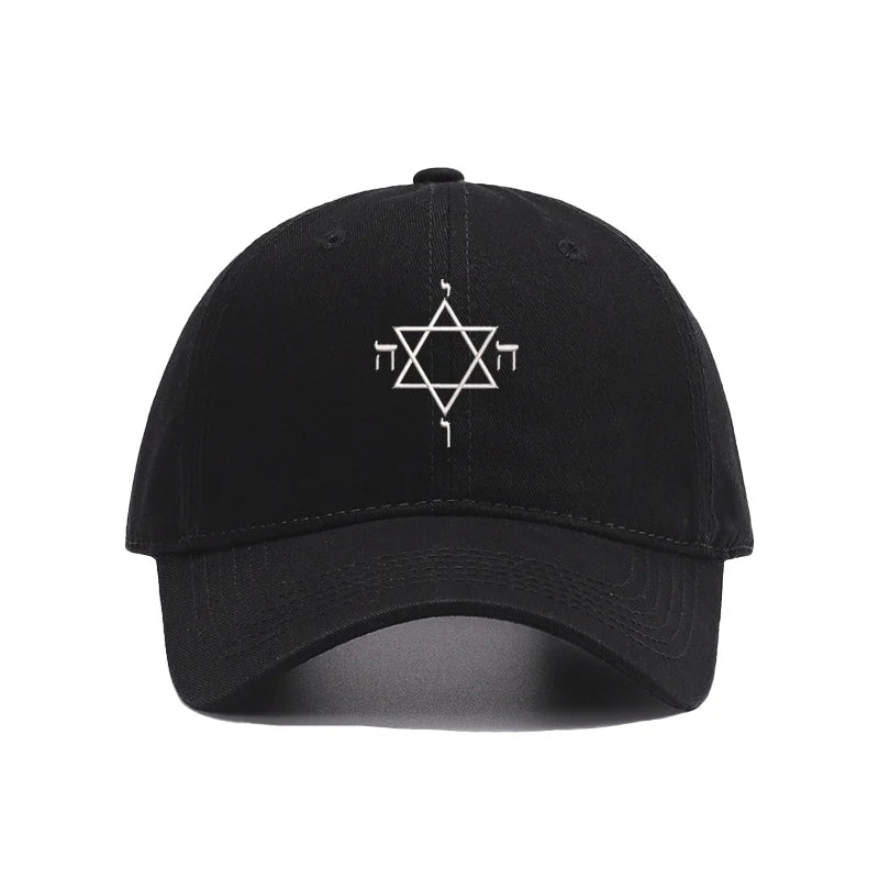 Embroidery Star of David Men Baseball Cap