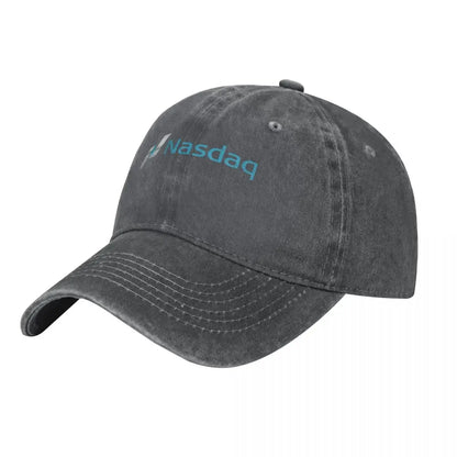 Nasdaq Logo Knitted Texture Demin Baseball Hat