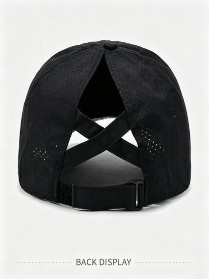 Womens Criss Cross Ponytail Hat Quick Drying Baseball Cap