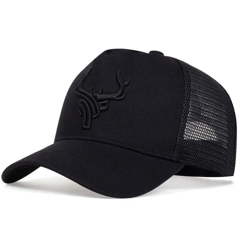 Unisex Animal Antlers Embroidery Baseball Net Caps Spring And Summer
