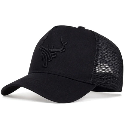 Unisex Animal Antlers Embroidery Baseball Net Caps Spring And Summer