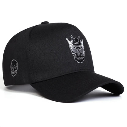 Unisex Skull Wearing A Crown Embroidery Baseball Caps